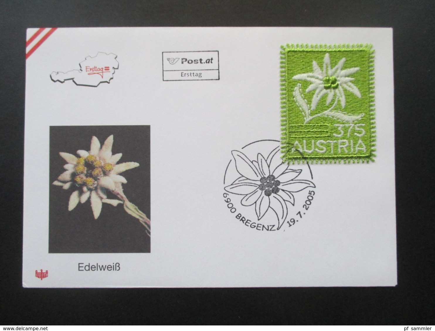 Österreich 2005 Vorarlberger Stickerei Stoffmarke / Stickgarn FDC Mit SST - Covers & Documents