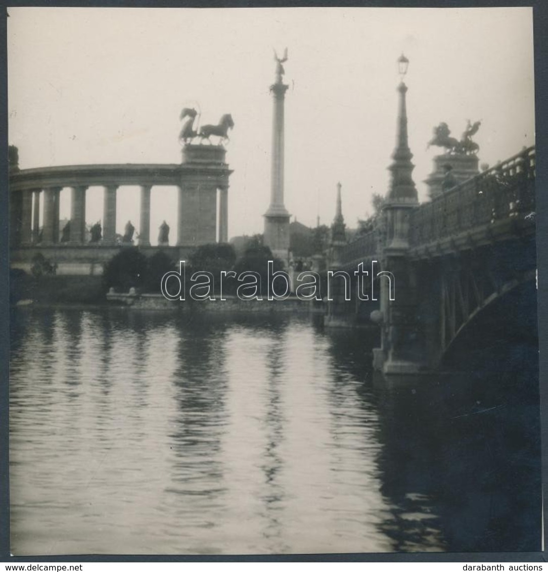 Cca 1938 Vadas Ernő (1899-1962): Budapest, Városligeti Tó, Pecséttel Jelzett Városkép, 17x16,5 Cm - Sonstige & Ohne Zuordnung