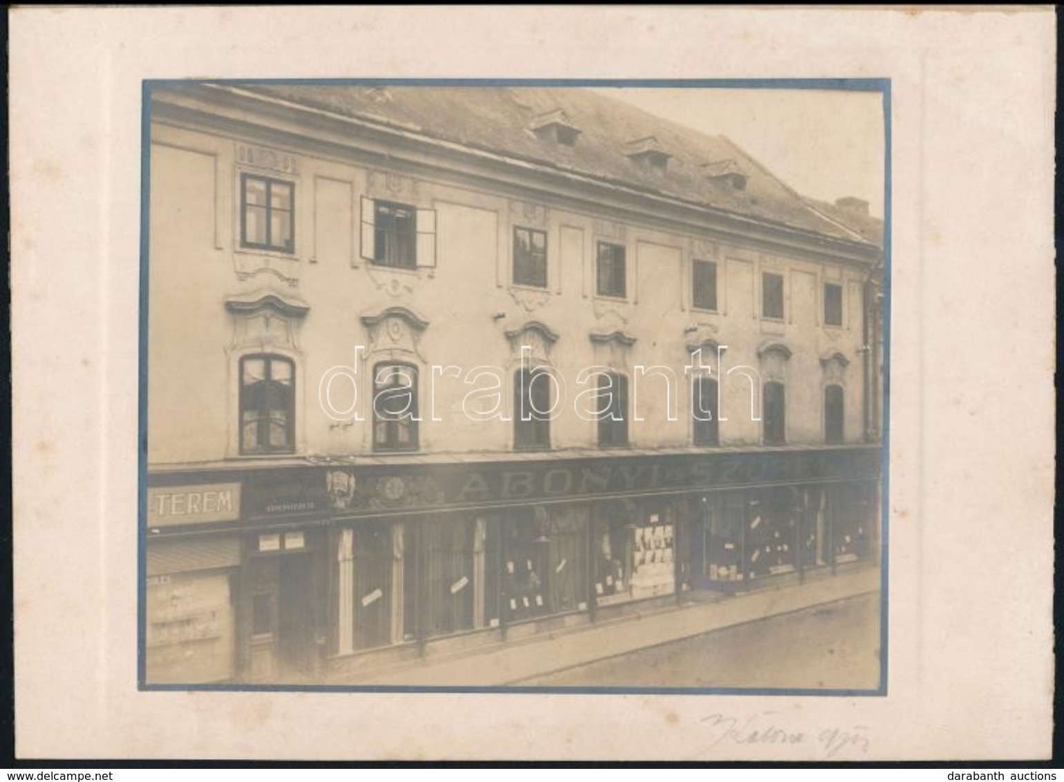 Cca 1910 Abonyi Szobel Feliratú üzlet Aláírt Fotója 14x12 Cm - Altri & Non Classificati
