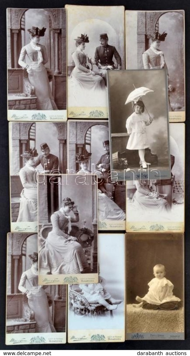 Cca 1910 11 Db Keményhátú Fotó Mai és Társa Budapesti Műterméből, Különböző Méretben - Other & Unclassified