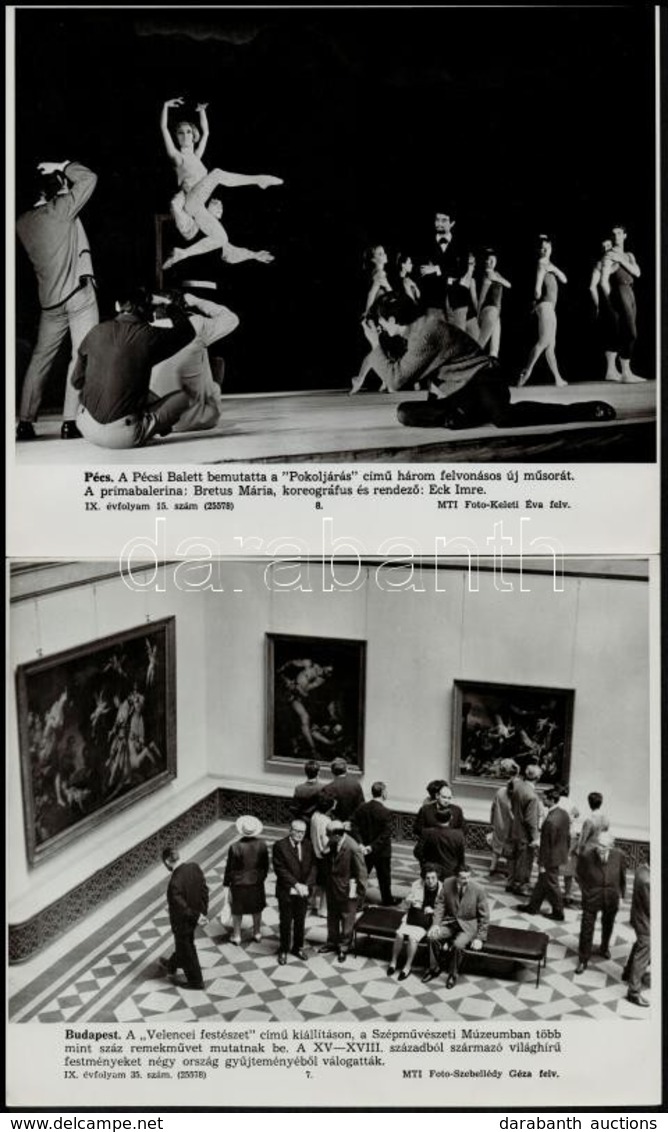 Cca 1980 5 Db Színházi és Balett Előadásokat Bemutató MTI Fotó 25x21 Cm - Altri & Non Classificati