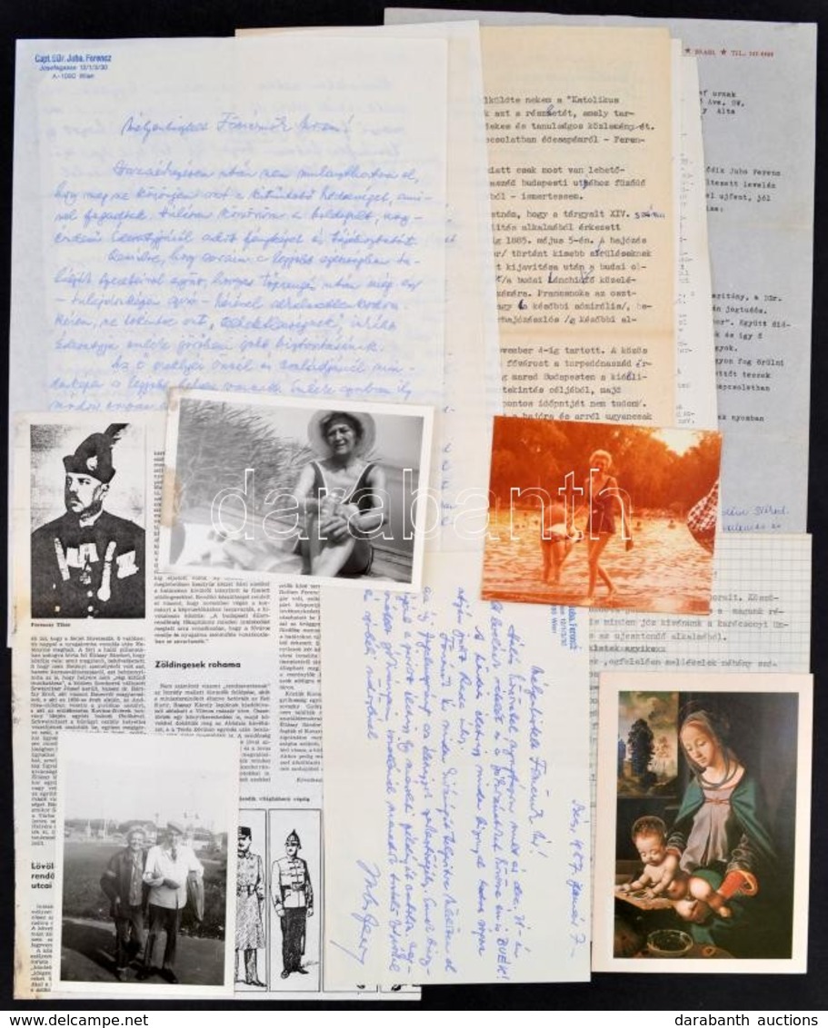 1985-1986 Vegyes Hajózással Kapcsolatos Papírrégiség Tétel, 15 Db, Fotók, Levelek, Nyomtatványok, Dr. Juba Ferenc (1915- - Ohne Zuordnung