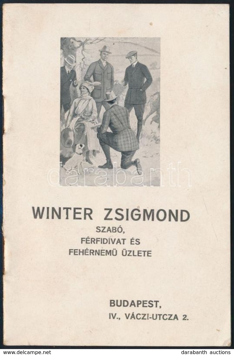 Cca 1910 Winter Zsigmond Férfiruha üzlet 2 Db Képes Reklám Nyomtatvány - Werbung
