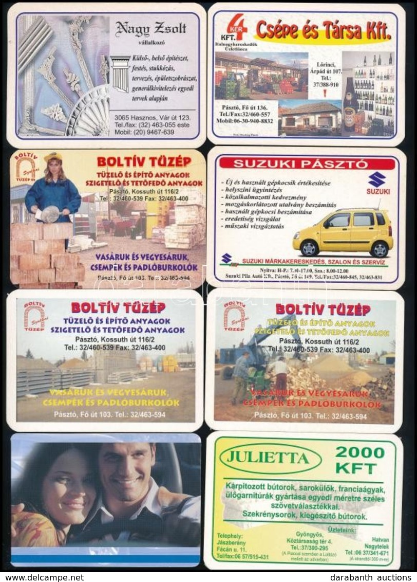 2001-2003 33 Db Főleg Nógrád és Heves Megyei Falusi Kistelepülések, Kisvállalkozások Bemutatkozásait Tartalmazó Kártyana - Werbung