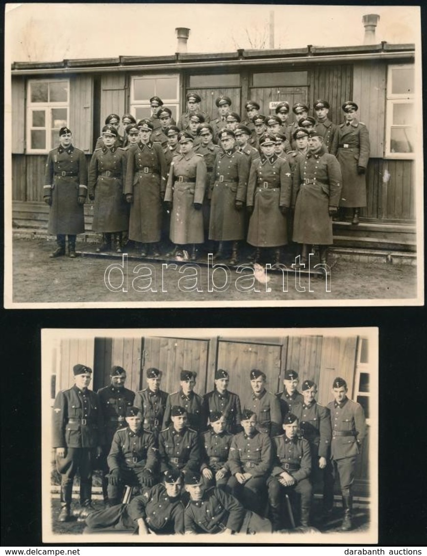 Cca 1941 2 Db II. Világháborús Csoportkép, 8×13 és 12×16 Cm - Otros & Sin Clasificación