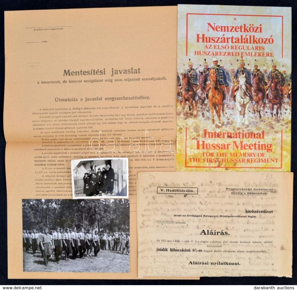 Cca 1918-1988 Vegyes Militária Tétel, 5 Db, Közte Két Fotóval, Egy Prospektussal és Két Nyomtatvánnyal. Változó állapotb - Other & Unclassified