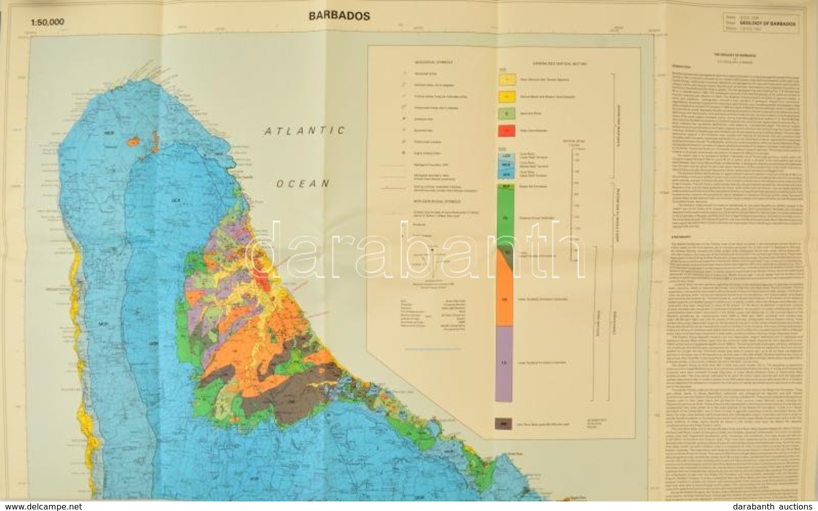 1983 Barbados Földtani Térképe 1:50 000 - Sonstige & Ohne Zuordnung