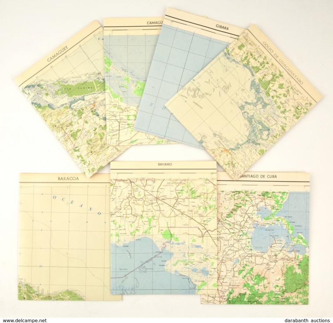 Cca 1980 7 Db Nagyméretű Topográfiai Térkép Kubáról. 1:250 000 - Sonstige & Ohne Zuordnung