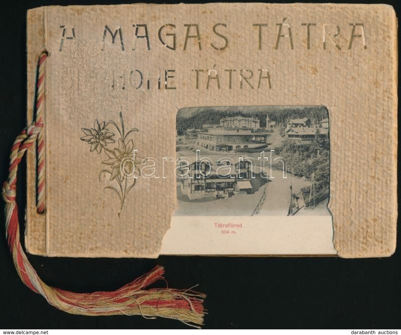 Cca 1900 A Magas-Tátra. Hohe Tatra. Hn.,én., Ny.n., 21 T. (Fekete-fehér Fotók.) Kiadói Haránt-alakú Zsinórfűzött Papírkö - Sin Clasificación