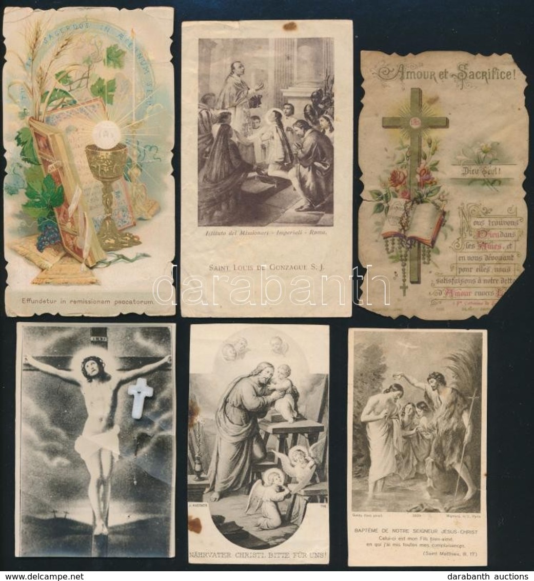 Cca 1900-1940 Vegyes Régi Szentkép Tétel, 13 Db, 12x7 Cm és 9x5 Cm Közötti Méretben - Sin Clasificación