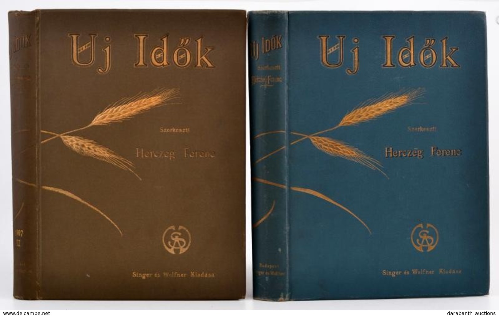 1907  Új Idők Képes Hetilap Teljes évfolyam Két Kötetben, Egészvászon Kötésben. - Unclassified