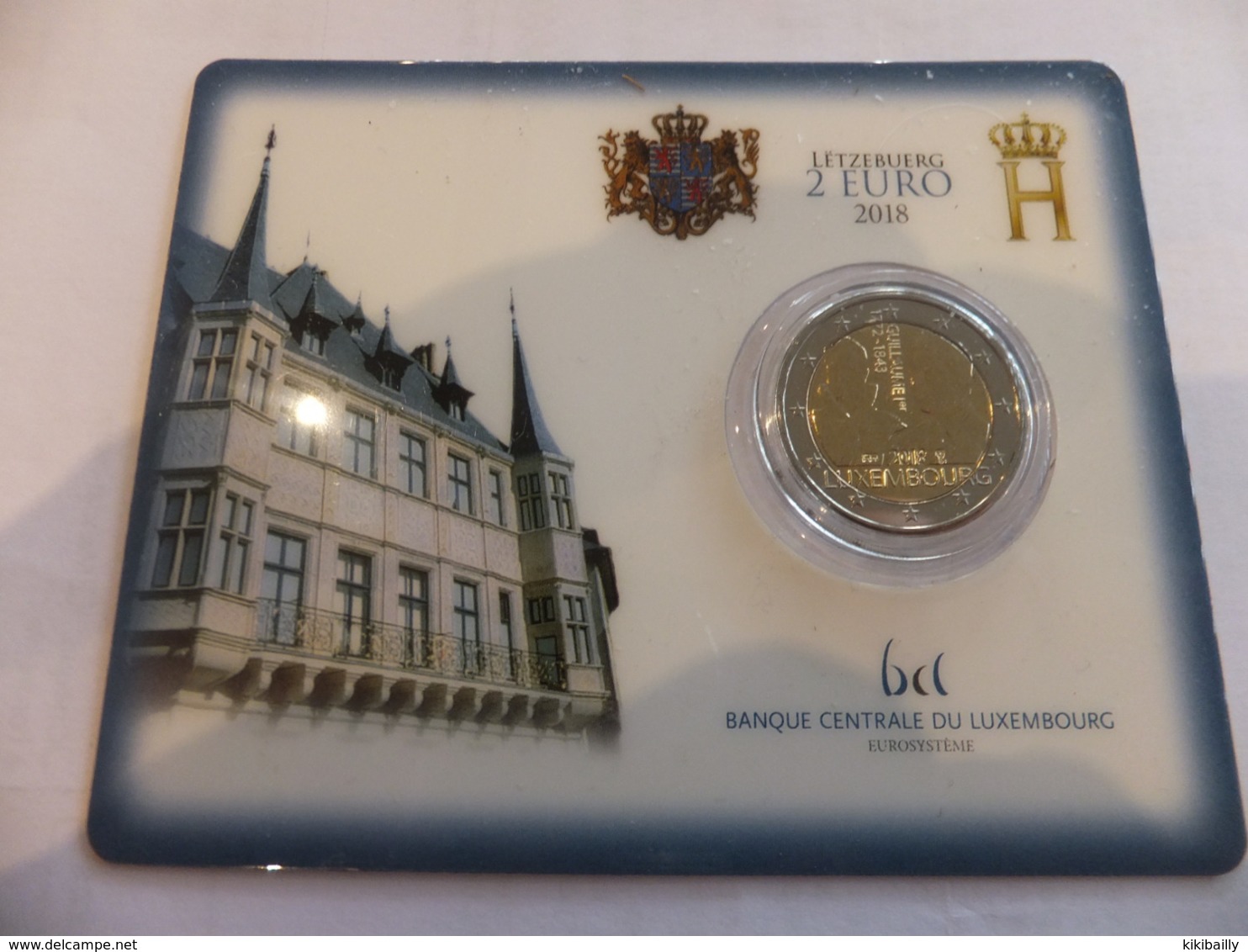 Commémorative 2 Euros Luxembourg 2018 BU Coincard - Guillaume 1er Numérotée 3427/7500 - Luxemburg