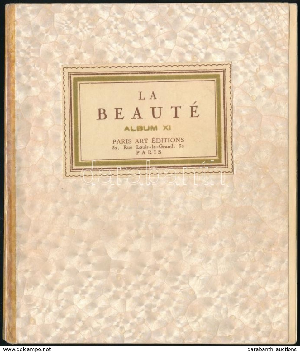 Cca 1920 La Beauté Album XI. 17 Db Erotikus Fotót Tartalmazó Album Kísérőszöveggel. Márványozott Papírborítóval, Könyvte - Unclassified