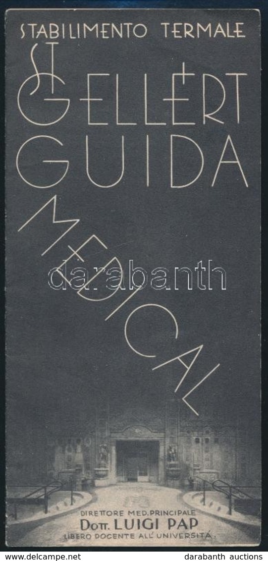 Cca 1930 Szent Gellért Fürdő Olasz Nyelvű Reklámprospektusa - Unclassified