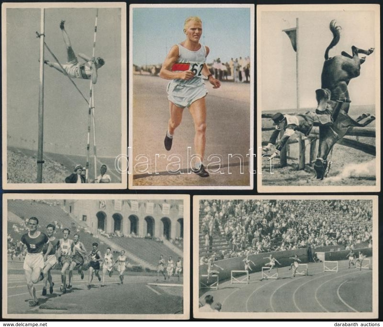 1932 Egy Olimpia Képei, 11 Db Nyomtatvány, Hátoldalon Német Nyelvű Leírással - Sin Clasificación