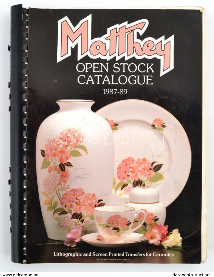 Matthey Open Stock Catalogue 1987-89. Porcelán és Kerámia Katalógus - Sin Clasificación