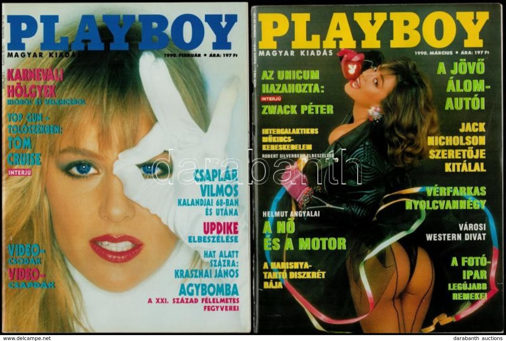 1990 A Playboy Magazin Februári és Márciusi Száma Bennük Interjú Zwack Péterrel és Tom Cruiseval - Unclassified