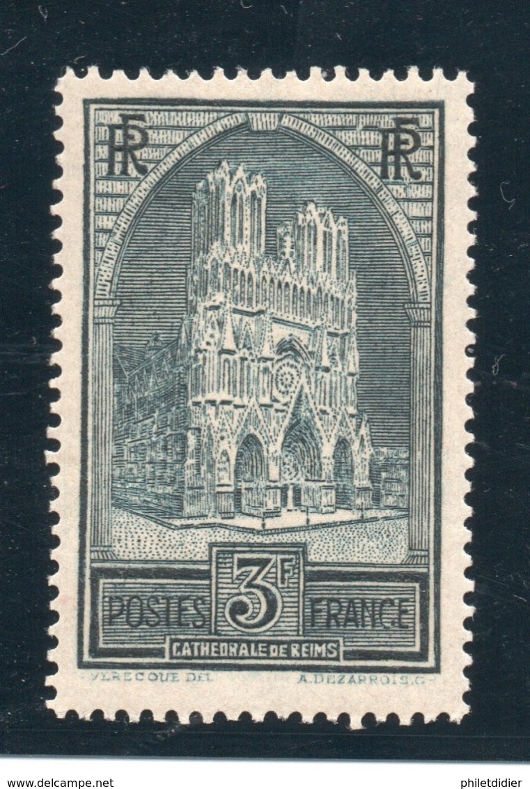 CATHEDRALE REIMS YT 259 B Type III - NEUF AVEC TRACE DE CHARNIERE - COTE 460 € à 20 % - Nuovi