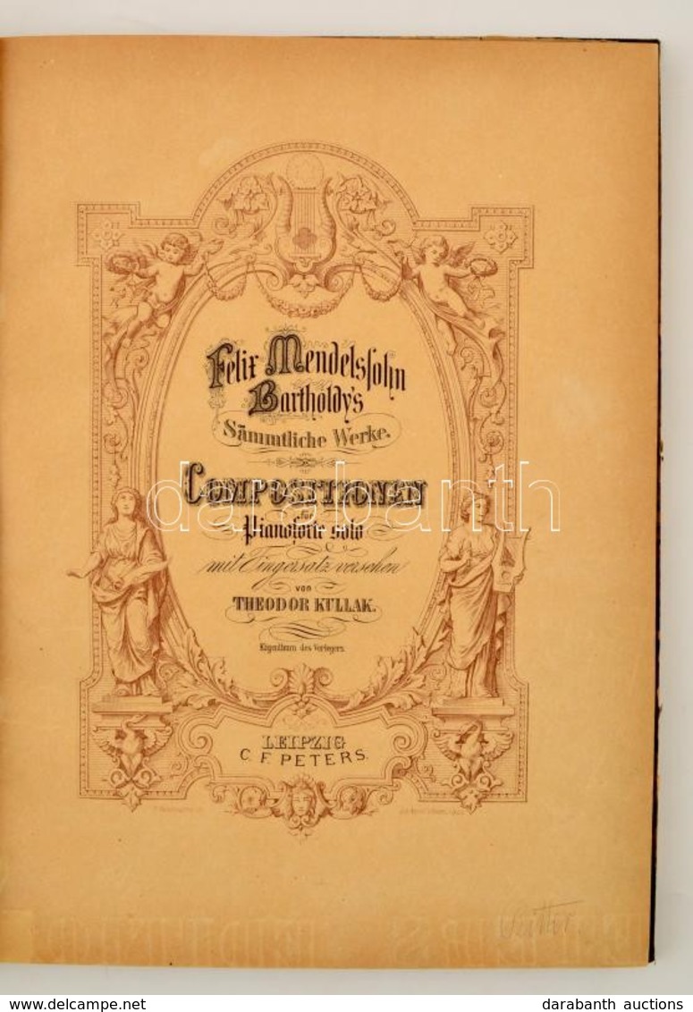 Cca 1900 Mendelsohn Zongoradarabok Kottafüzet. - Other & Unclassified