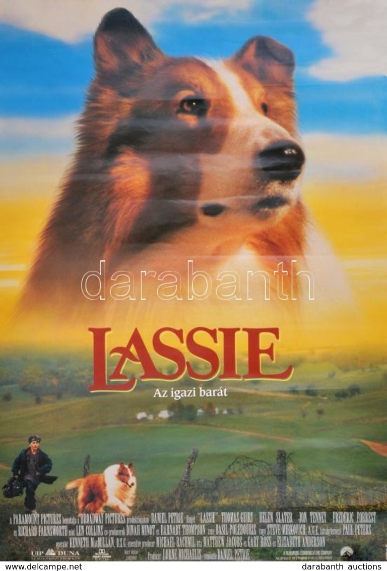 1994 Lassie, Filmplakát, Gyűrődéssel, Kis Szakadással, 95x66 Cm - Sonstige & Ohne Zuordnung