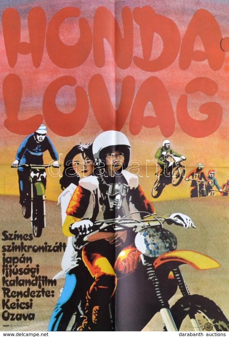 1982 Honda Lovag. Rendezte: Keiichi Ozawa. Film Plakát, Hajtogatva, Jó állapotban. 42x62  Cm - Sonstige & Ohne Zuordnung