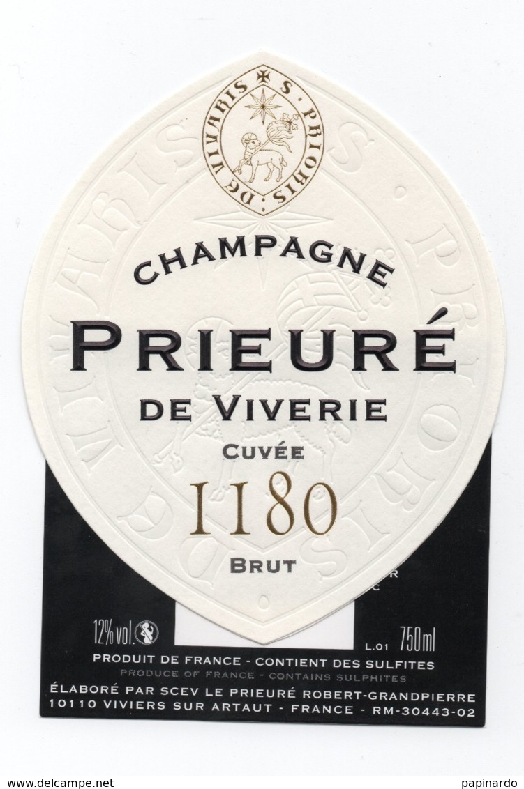 Etiquette Du Champagne    Prieuré De Viverie - Champagne