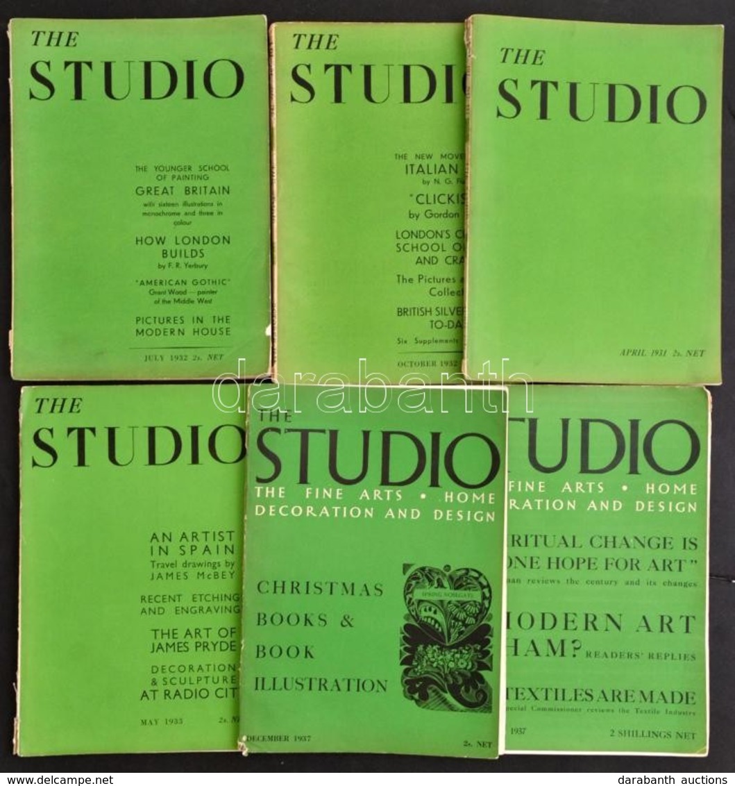 1931-1937 The Studio Angol, Művészeti Folyóirat 6 Száma, Angol Nyelven, 1937 Decemberi Számban Karácsonyi Könyvillusztrá - Sin Clasificación