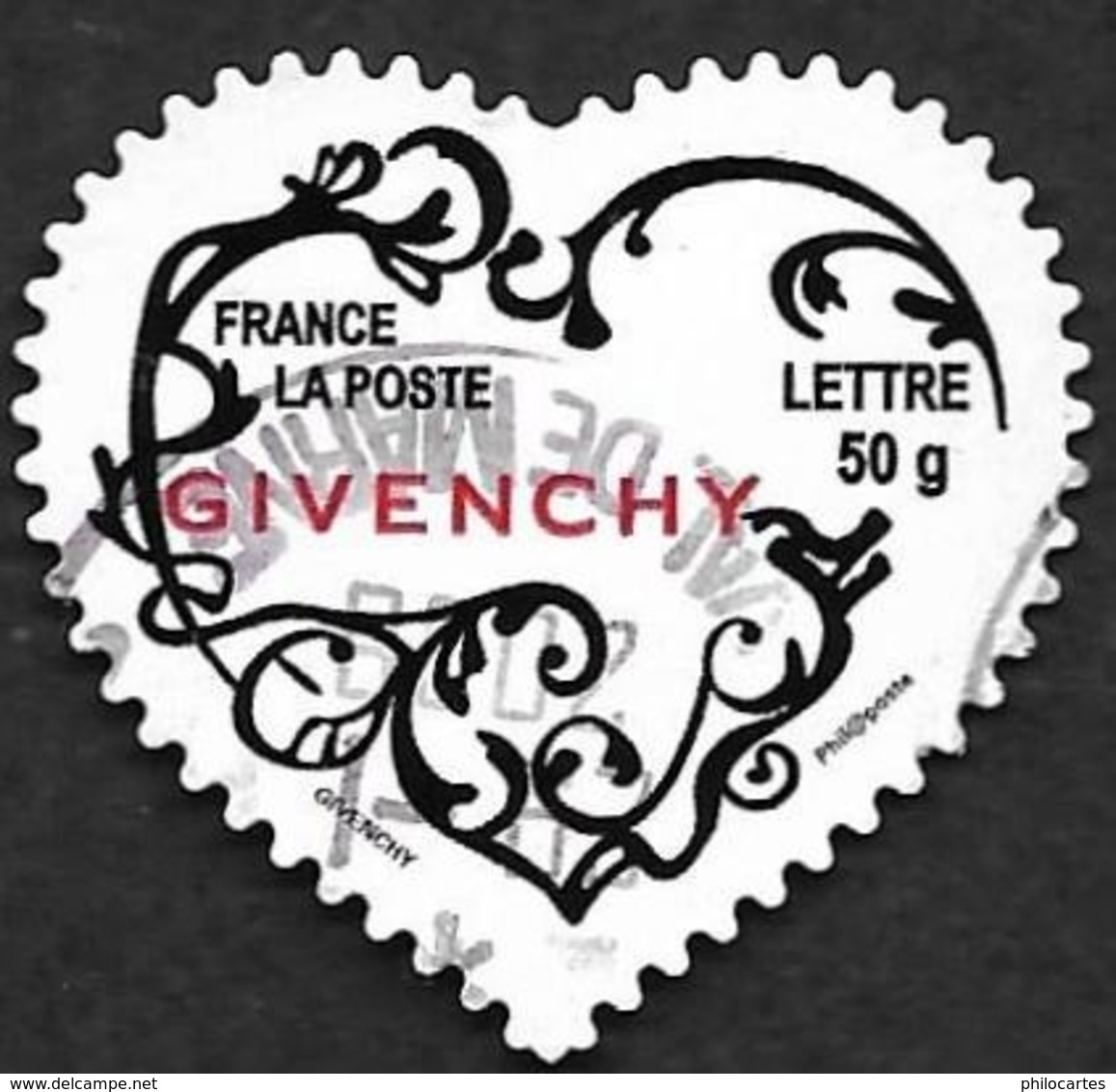 FRANCE  2007 -  YT 103 - Adhésif - Coeur Givenchy - Oblitéré - Autres & Non Classés