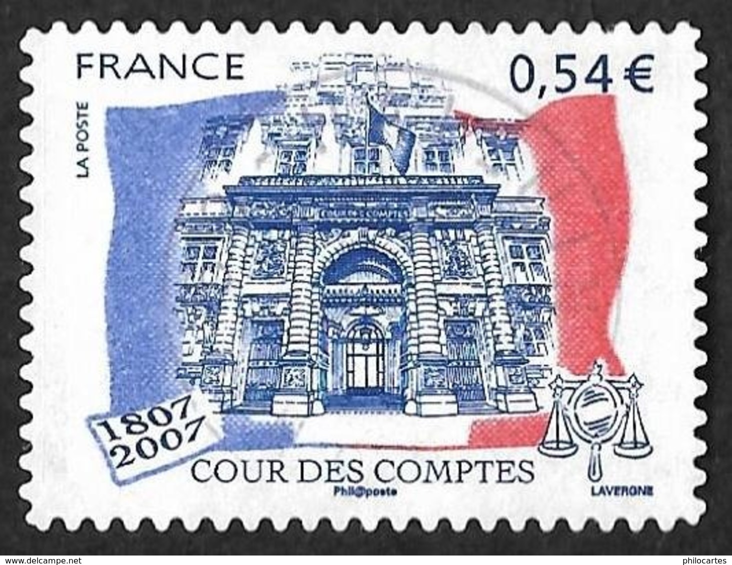 FRANCE  2007 -  YT 117 - Adhésif - Cour Des Comptes  - Oblitéré - Autres & Non Classés