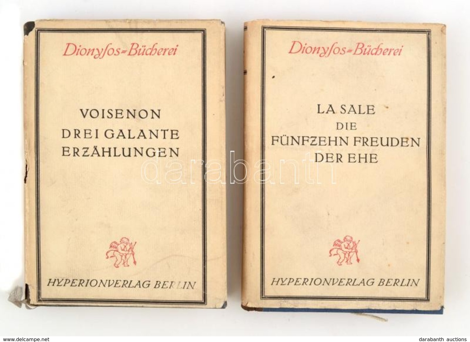 Dionysos Bücherei 2 Kötete, Német Nyelven: 
Anthoine De La Sale: Die Fünfzehn Freuden Der Ehe. Számozott (1200/847.) Pél - Ohne Zuordnung