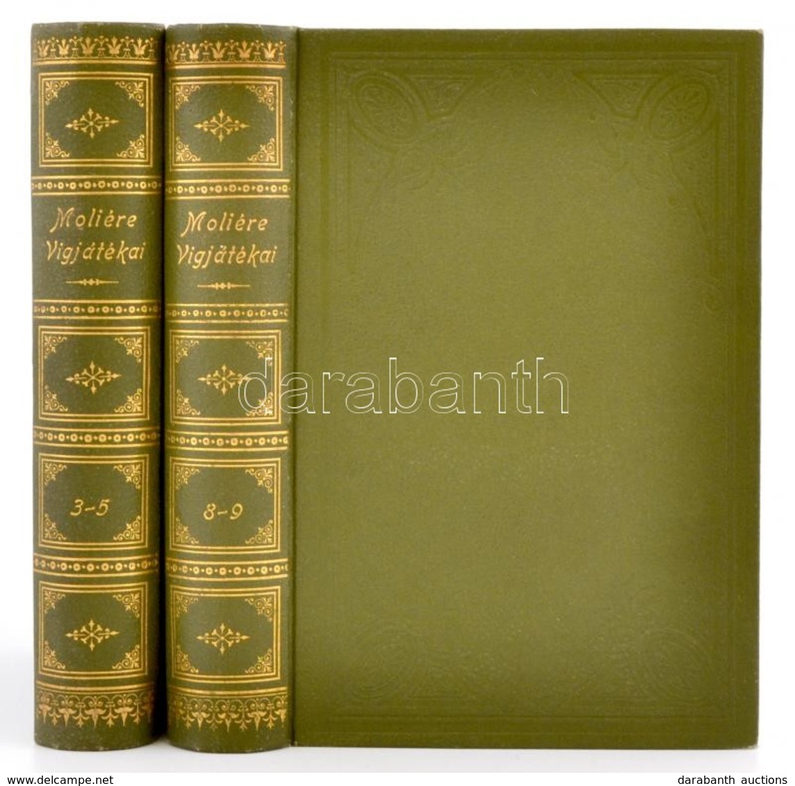 Moliére Vígjátékai 3-4-5., és 8-9. Kötetei. (Két Könyvben.) Bp.,1881-1884, Athenaeum, 224+183+108+216+237+3 P. Korabeli  - Ohne Zuordnung