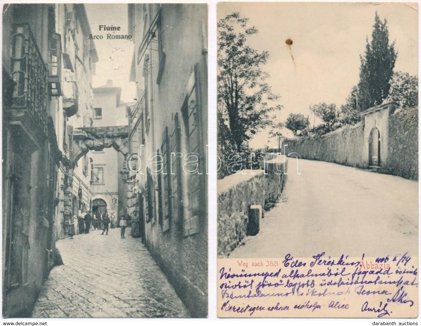 9 Db RÉGI Horvát Városképes Lap / 9 Pre-1945 Croatian Town-view Postcards - Ohne Zuordnung