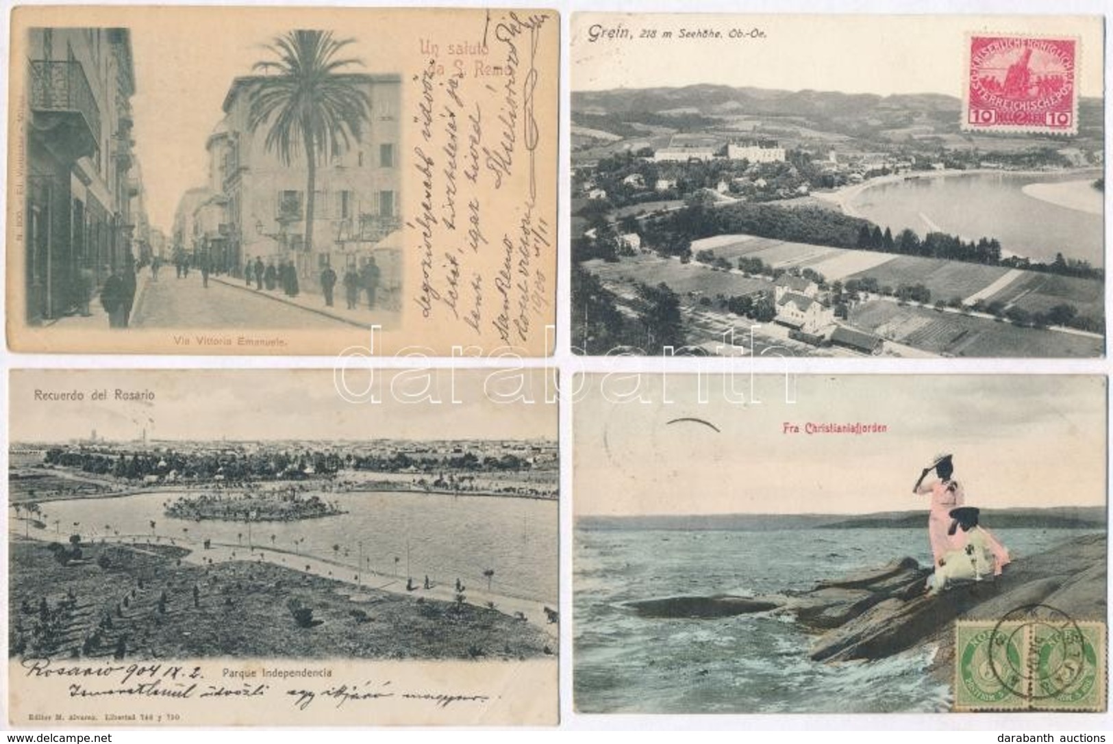 ** * 7 Db RÉGI Külföldi Városképes Lap / 7 Pre-1945 European Town-view Postcards - Ohne Zuordnung