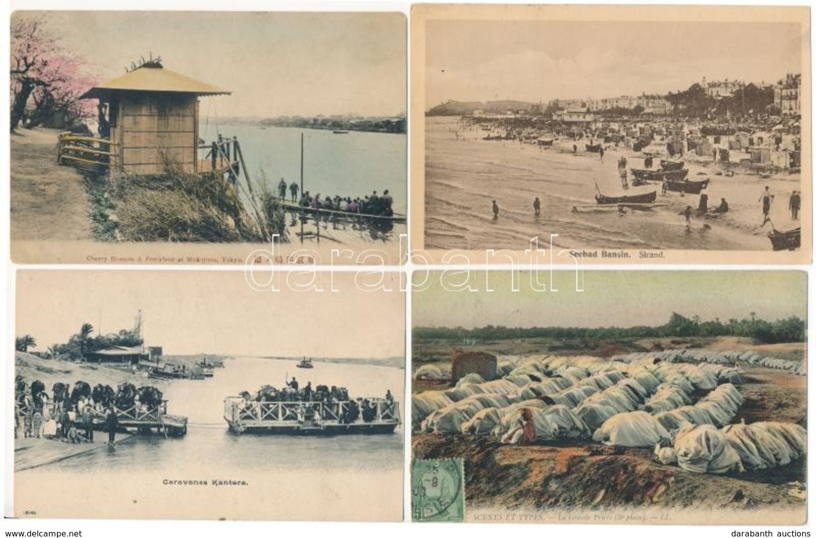 ** * 7 Db Régi Jó Minőségű Külföldi Városképes Lap / 7 Pre-1945 Good Quality European And Worldwide Town-view Postcards - Unclassified