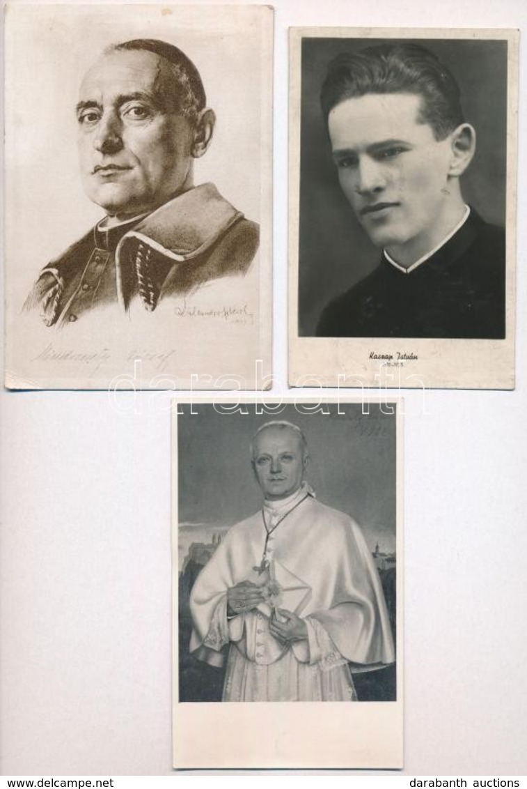 ** * 6 Db RÉGI és MODERN Vallási Motívumlap, Egyházi Vezetők / 6 Pre-1945 And Modern Religious Motive Postcards: Church  - Sin Clasificación