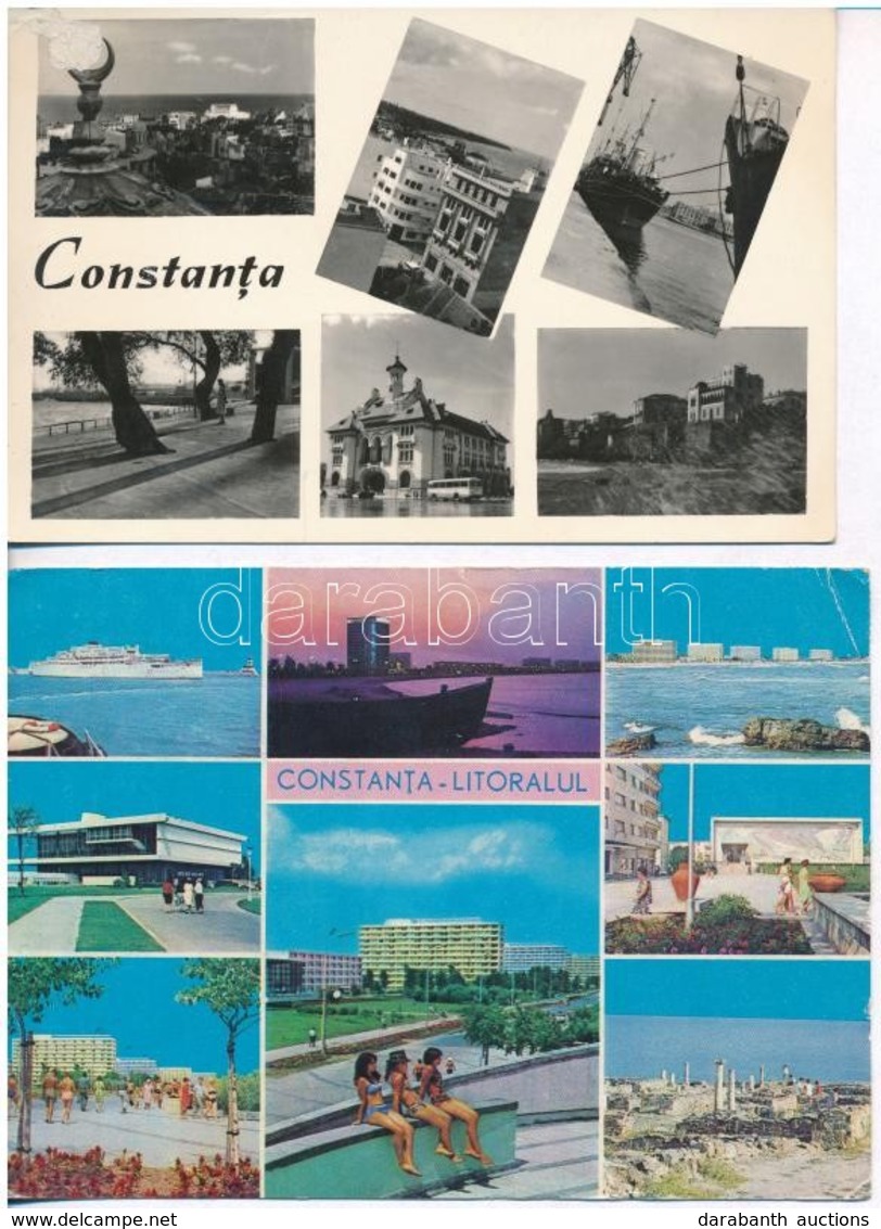 ** * 38 Db MODERN Román Városképes Lap Az 1960-as évektől, Pár Nagyalakú / 38 Modern Romanian Town-view Postcards From T - Unclassified