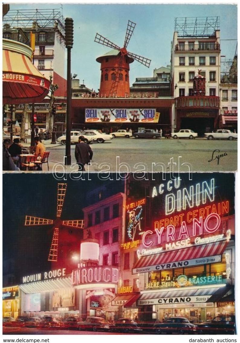 ** * 15 Db MODERN Francia Képeslap: Párizsi Moulin Rouge / 15 Modern French Postcards: Paris Moulin Rouge - Unclassified