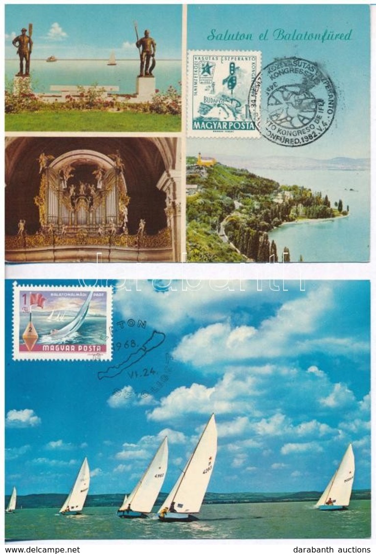 * 5 Db MODERN Magyar Képeslap: Balatoni Carte Maximum (CM) Lapok / 5 Modern Hungarian Postcards: Balaton CM Postcards, E - Unclassified