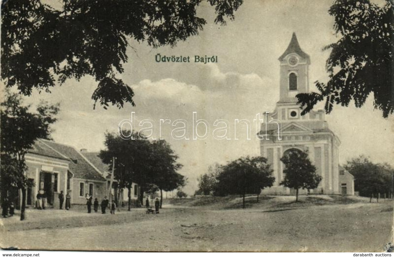 * T2/T3 1941 Baj, Római Katolikus Templom, üzlet. Kiadja Lindenberg Adolf (Rb) - Ohne Zuordnung