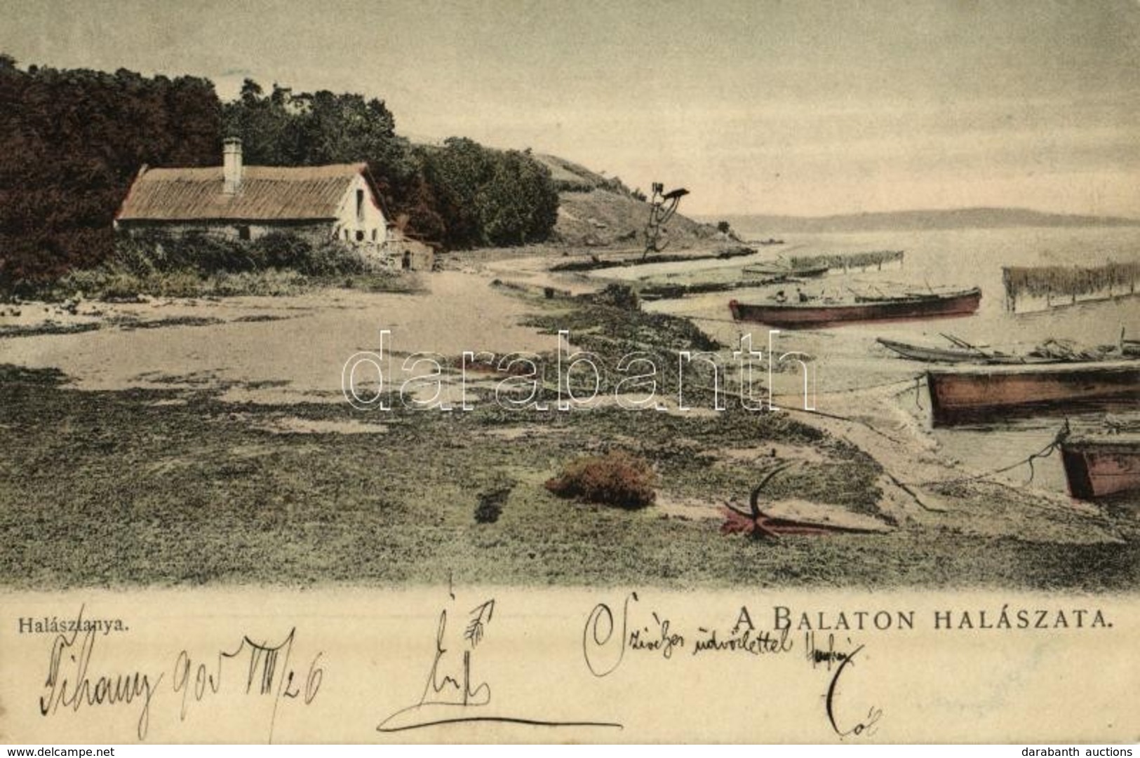 T2 1905 Balaton, Halásztanya. A Balaton Halászata. D.K.F.E. 928. - Sin Clasificación