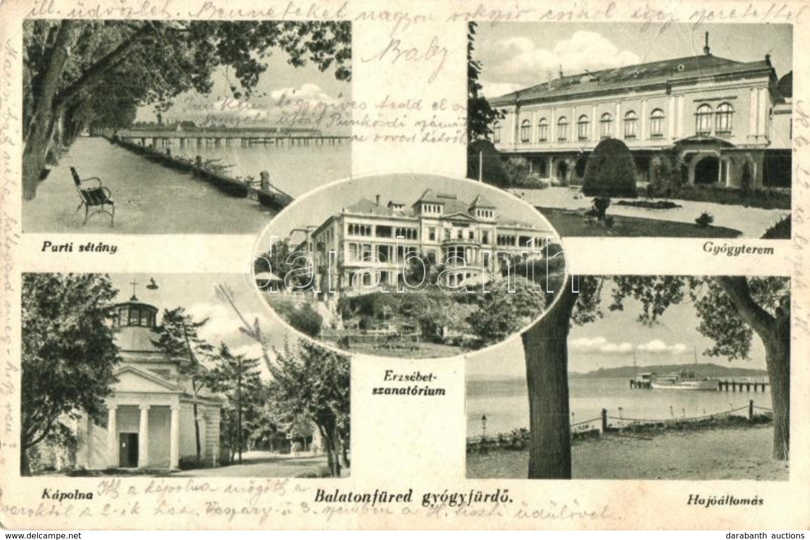 T2/T3 Balatonfüred, Erzsébet Szanatórium, Parti Sétány, Gyógyterem, Kápolna, Hajóállomás (fa) - Unclassified