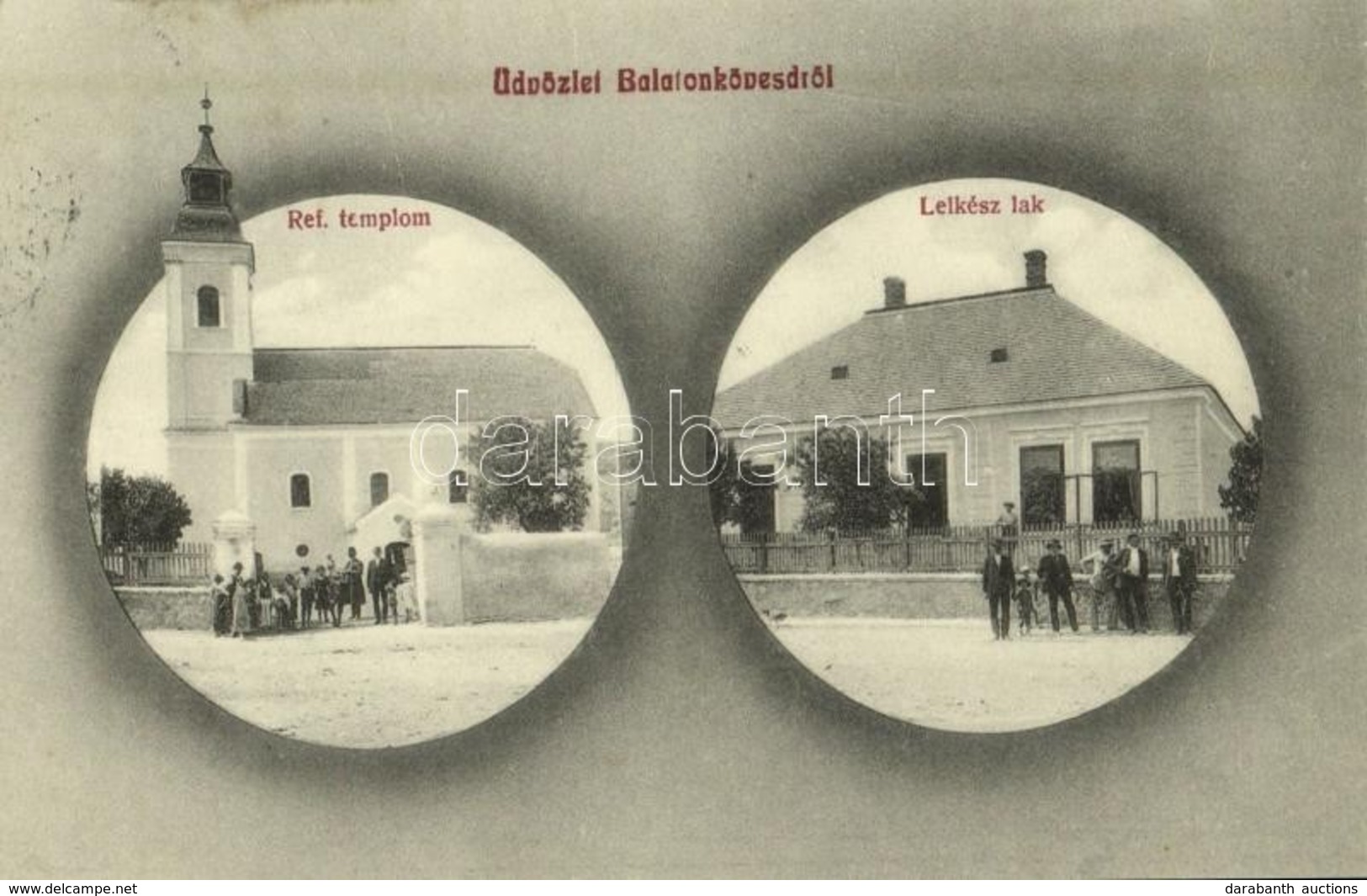 T2 1911 Balatonkövesd, Kövesd (Csopak), Református Templom, Lelkész Lak - Sin Clasificación