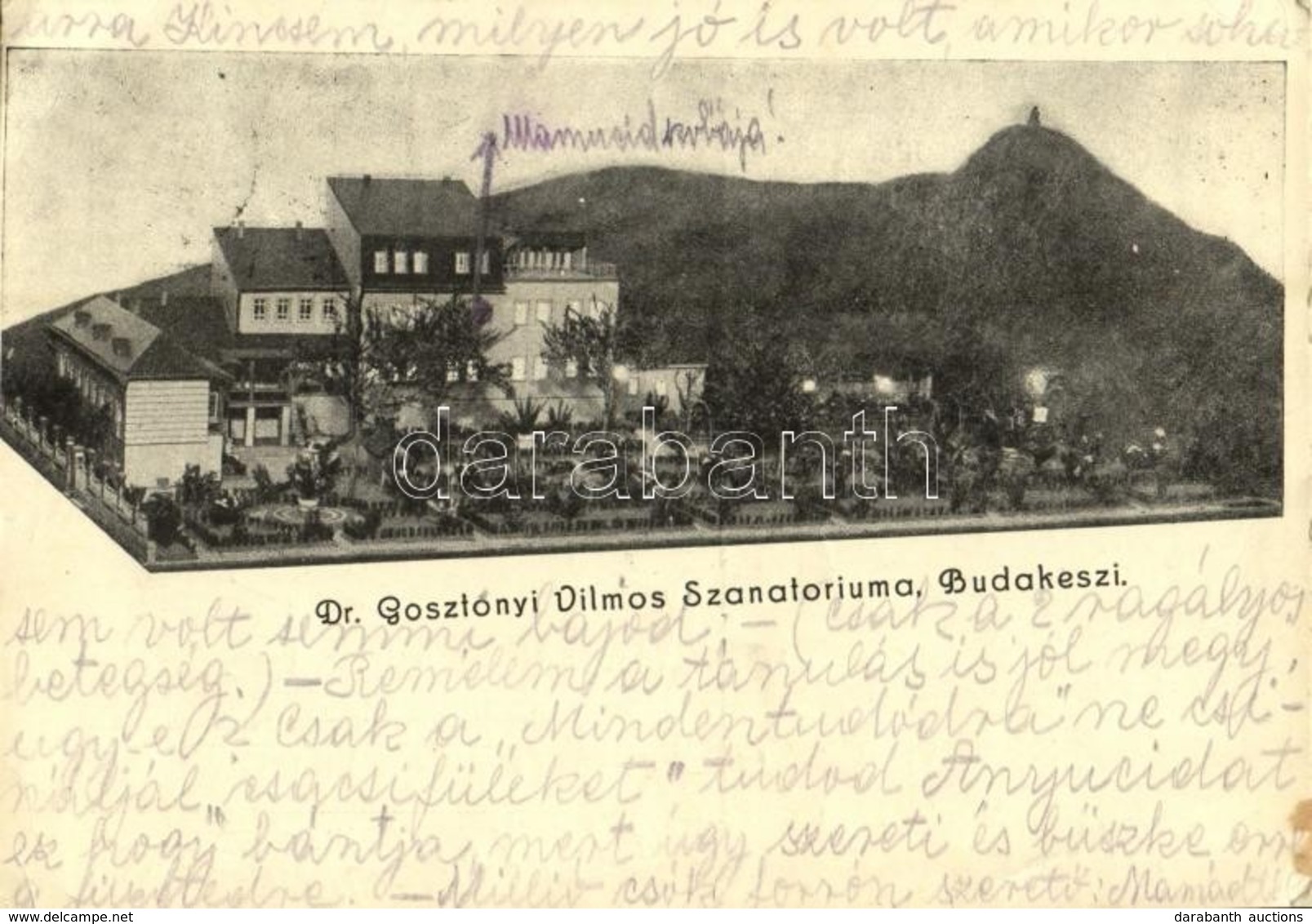 T2/T3 1937 Budakeszi, Dr. Gosztonyi Vilmos Szanatóriuma, Reklámlap (EB) - Sin Clasificación