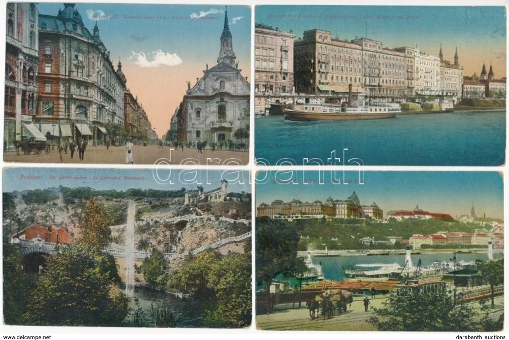 ** * Budapest - 20 Db Főleg Régi Városképes Lap / 20 Mainly Pre-1945 Town-view Postcards - Unclassified