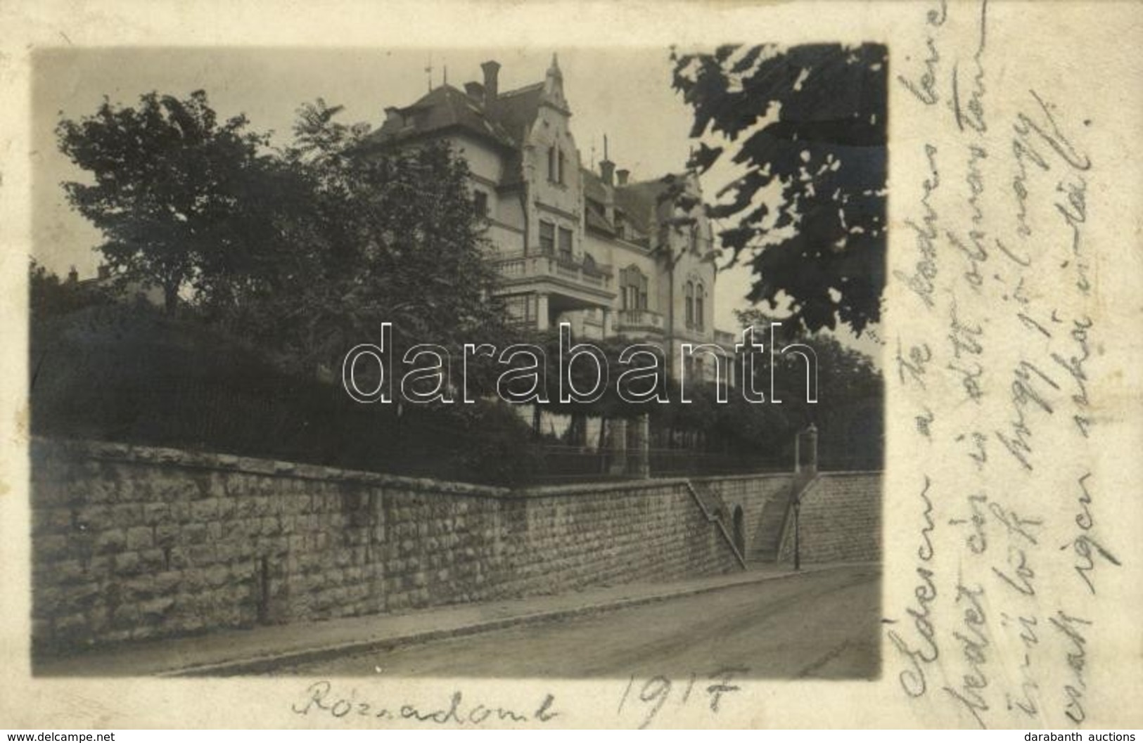 * T2 1917 Budapest II. Rózsadomb, Ady Endre Utca 3. Szám Alatti Villa. Photo - Unclassified