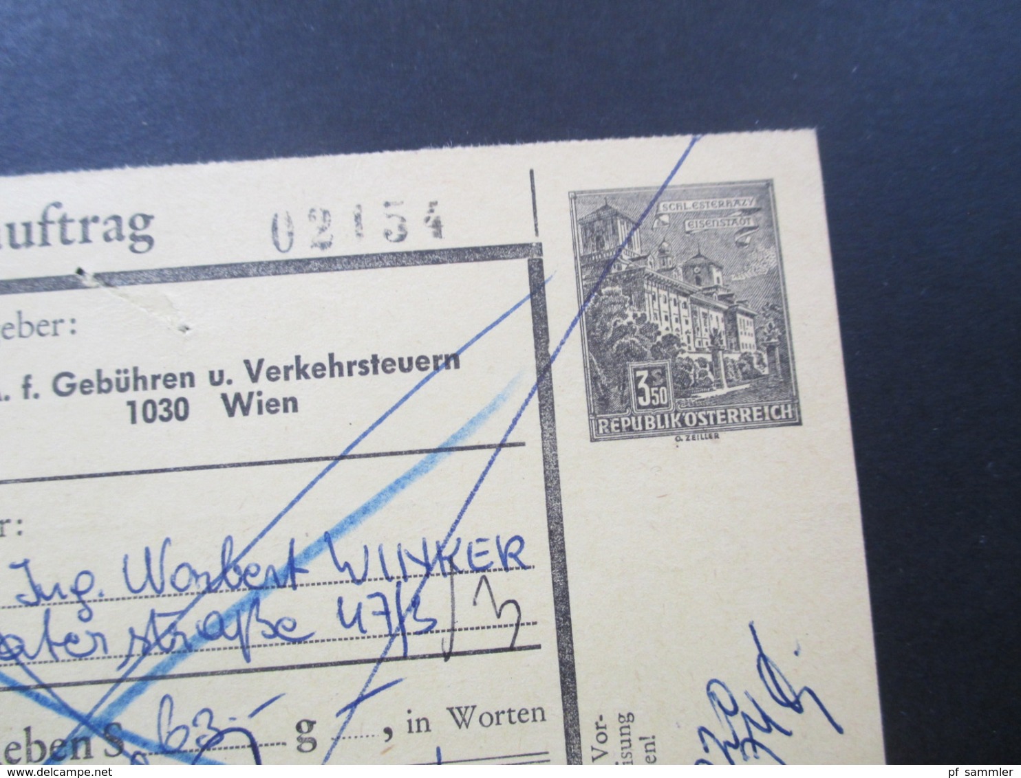 Österreich 1973 /74 Postauftrag AKB 9 Kraftfahrzeugsteuer Finanzamt Für Gebühren Stempel Adressat Verweigert Die Annahme - Lettres & Documents