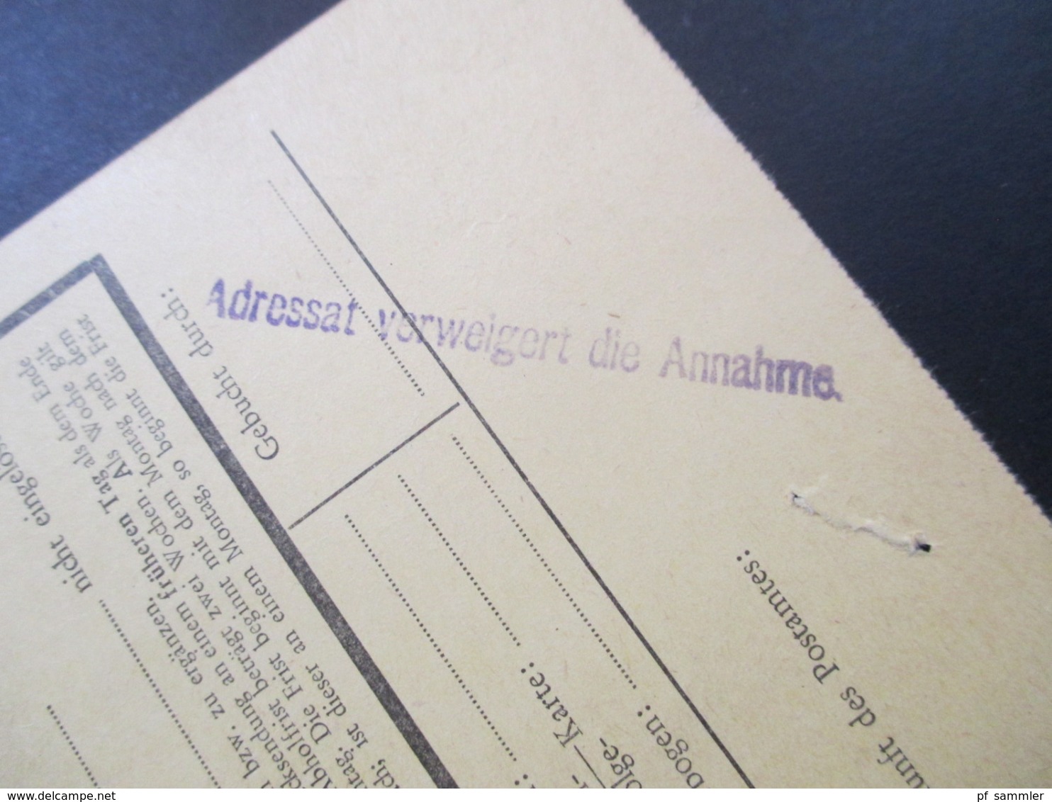 Österreich 1973 /74 Postauftrag AKB 9 Kraftfahrzeugsteuer Finanzamt Für Gebühren Stempel Adressat Verweigert Die Annahme - Brieven En Documenten