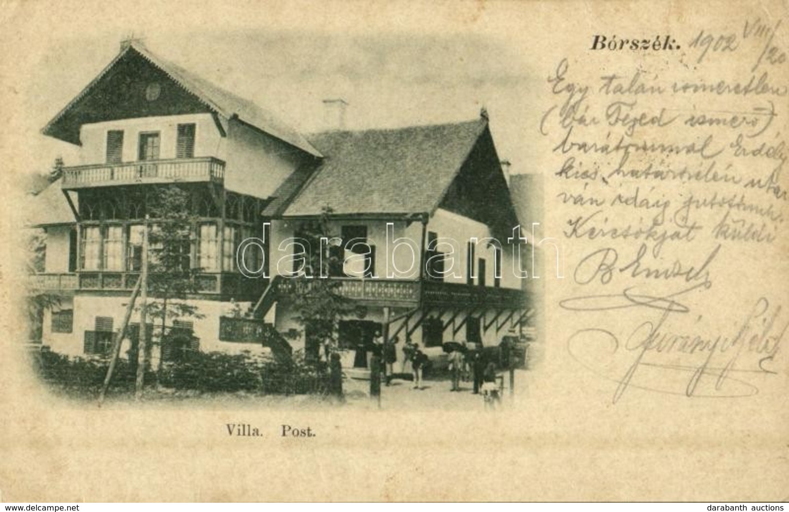 T2/T3 1902 Borszék, Borsec; Posta Villa / Villa Post (EK) - Sin Clasificación