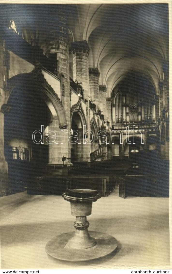 * Brassó, Kronstadt, Brasov; Fekete Templom, Belső / 2 Db Régi Fotó Képeslap / Church Interior - 2 Pre-1945 Photo Postca - Unclassified