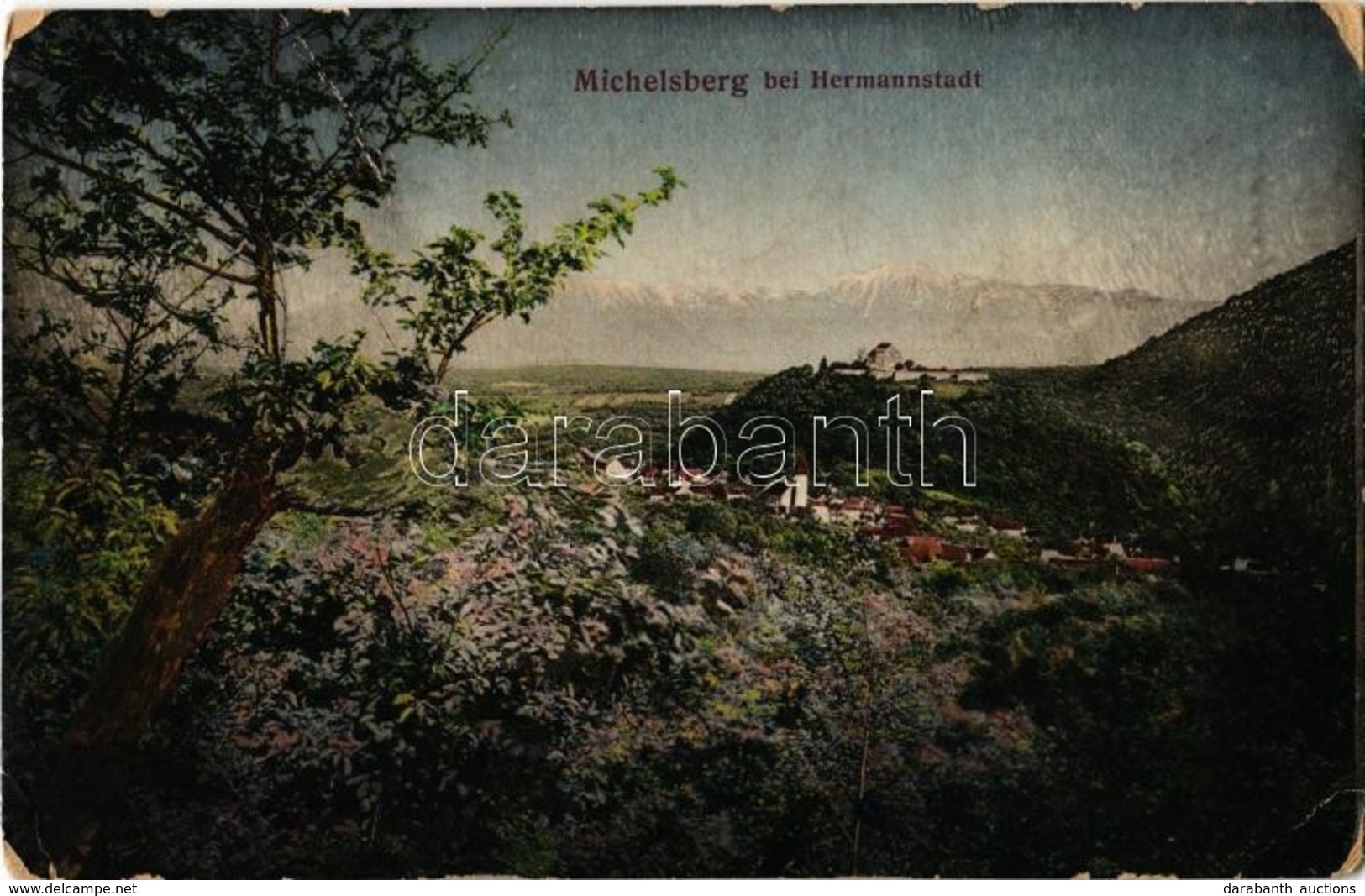 T3/T4 1915 Kisdisznód, Michelsberg, Cisnadioara; Michelsberg Bei Hermannstadt. Chromophot V. Jos. Drotleff (kopott Sarka - Sin Clasificación